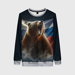 Женский свитшот Русский медведь патриот