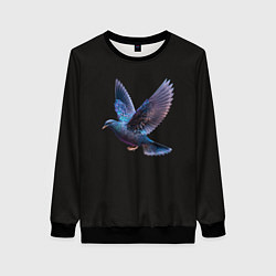 Свитшот женский Неоновый сизый голубь, цвет: 3D-черный