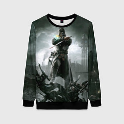 Свитшот женский Dishonored steampunk, цвет: 3D-черный