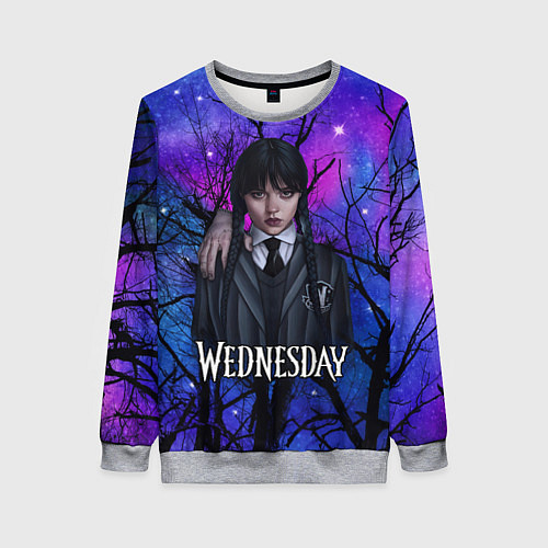 Женский свитшот Wednesday background / 3D-Меланж – фото 1