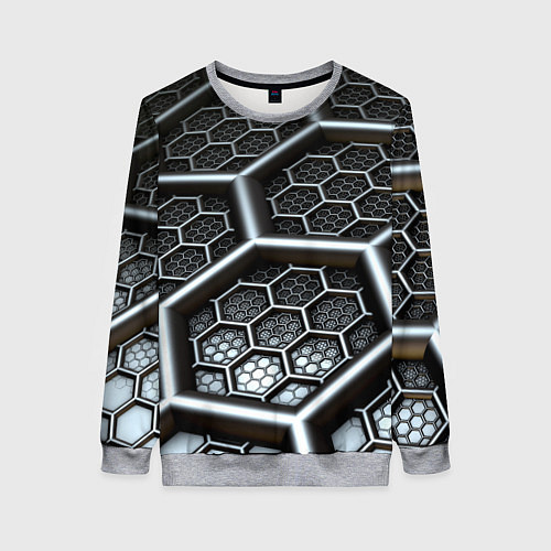 Женский свитшот Geometry abstraction / 3D-Меланж – фото 1