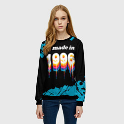 Свитшот женский Made in 1996: liquid art, цвет: 3D-черный — фото 2