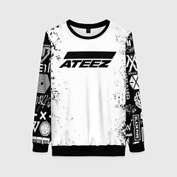 Женский свитшот Ateez black and white