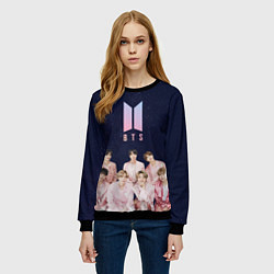 Свитшот женский BTS starry sky, цвет: 3D-черный — фото 2