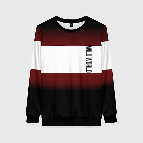 Женский свитшот Надпись Russia с Гербом / 3D-Черный – фото 1