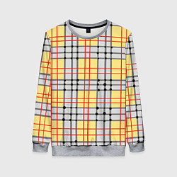 Женский свитшот Светлые квадраты и линии