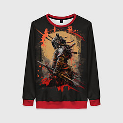 Женский свитшот Самурай - брызги красок