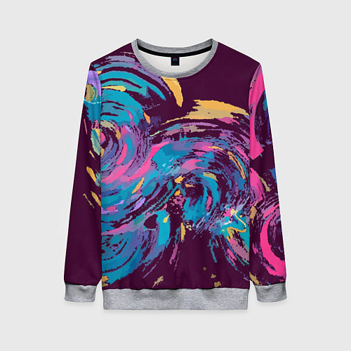 Женский свитшот Purple abstraction / 3D-Меланж – фото 1