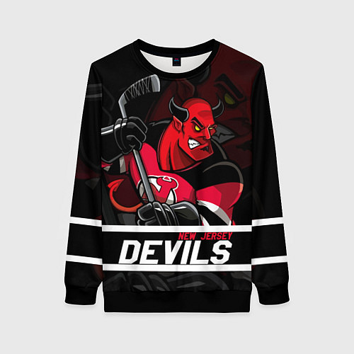 Женский свитшот New Jersey Devils маскот / 3D-Черный – фото 1