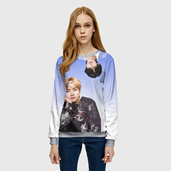 Свитшот женский Двойники Тэхена, цвет: 3D-меланж — фото 2