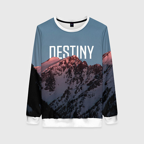 Женский свитшот Горы судьба / 3D-Белый – фото 1