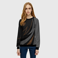 Свитшот женский Россия герб, цвет: 3D-черный — фото 2