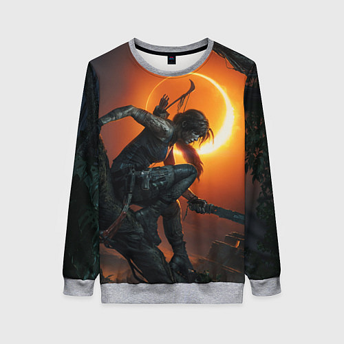 Женский свитшот Lara Croft / 3D-Меланж – фото 1