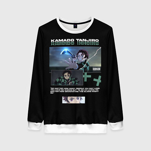 Женский свитшот Танджиро Камадо / 3D-Белый – фото 1