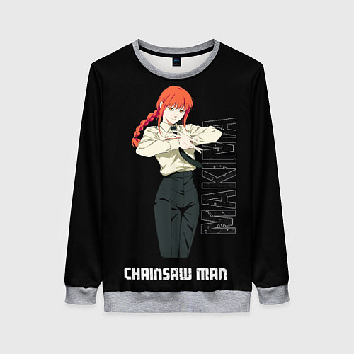 Женский свитшот Макима из аниме Человек бензопила / 3D-Меланж – фото 1