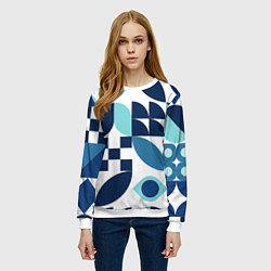 Свитшот женский Набор фигур, цвет: 3D-белый — фото 2