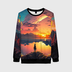 Свитшот женский Я не нарушаю правила, я живу по своим, цвет: 3D-черный