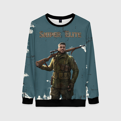 Женский свитшот Sniper Elite / 3D-Черный – фото 1