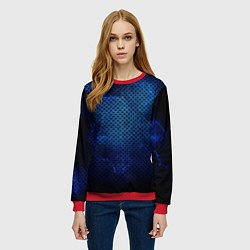 Свитшот женский Электрический металл, цвет: 3D-красный — фото 2