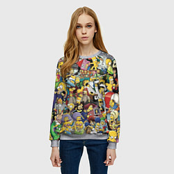 Свитшот женский Simpsonhistory, цвет: 3D-меланж — фото 2