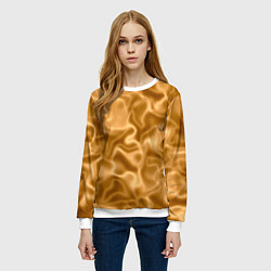 Свитшот женский Золотой шелк, цвет: 3D-белый — фото 2