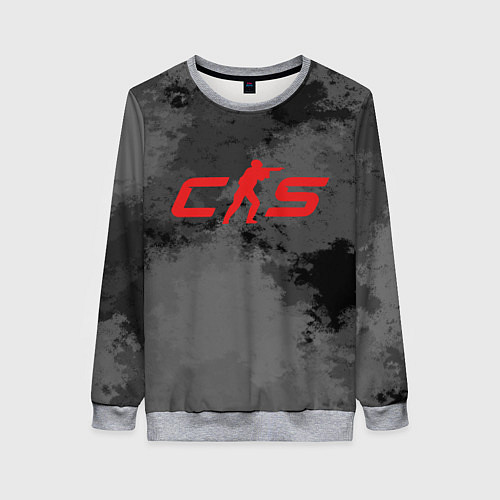 Женский свитшот Counter Strike 2 - В смоке / 3D-Меланж – фото 1