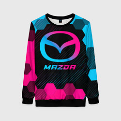 Женский свитшот Mazda - neon gradient