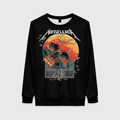 Женский свитшот Metallica - Металлика / 3D-Черный – фото 1