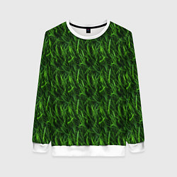 Женский свитшот Сочный узор из зеленой травки
