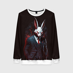 Свитшот женский Devil rabbit, цвет: 3D-белый