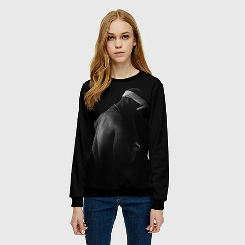 Женский свитшот 2Pac Тупак Шакур / 3D-Черный – фото 3