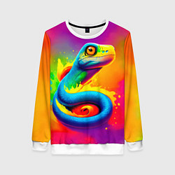Женский свитшот Змейка в красках