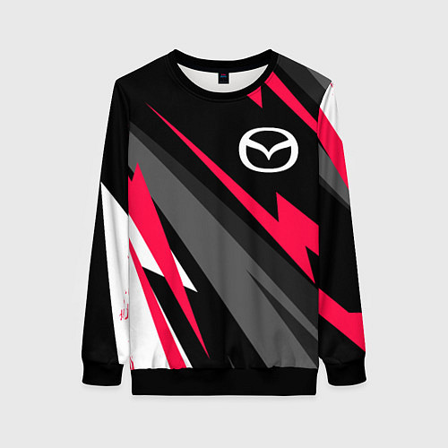 Женский свитшот Mazda fast lines / 3D-Черный – фото 1