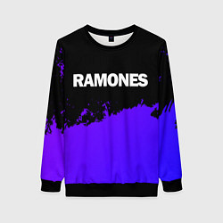 Женский свитшот Ramones purple grunge