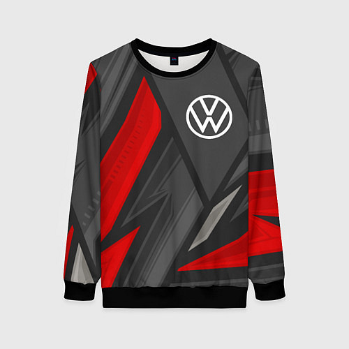 Женский свитшот Volkswagen sports racing / 3D-Черный – фото 1