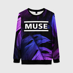 Свитшот женский Muse neon monstera, цвет: 3D-черный