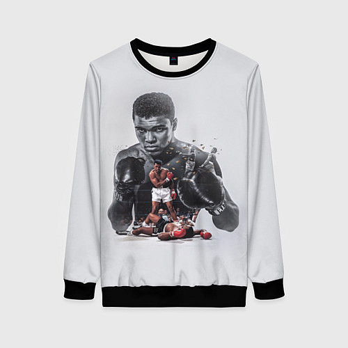 Женский свитшот The greatest - Muhammad Ali / 3D-Черный – фото 1