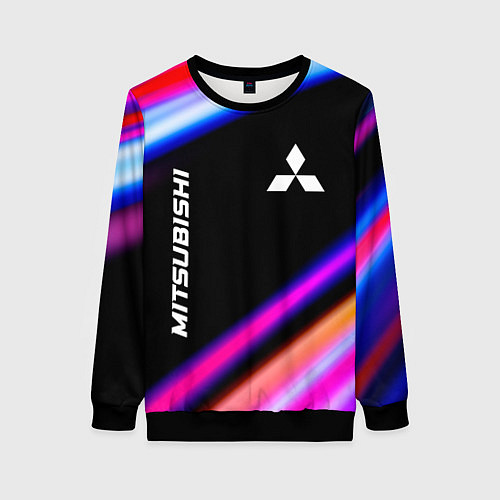 Женский свитшот Mitsubishi speed lights / 3D-Черный – фото 1