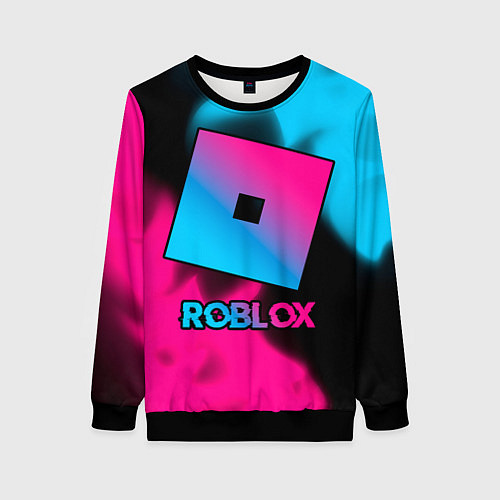 Женский свитшот Roblox - neon gradient / 3D-Черный – фото 1