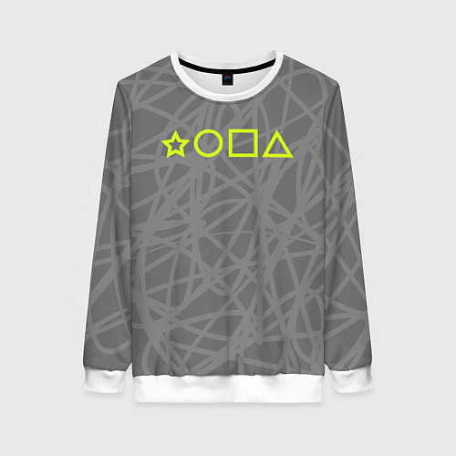 Женский свитшот Ребус - жопа / 3D-Белый – фото 1