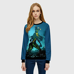 Свитшот женский Subnautica русалка, цвет: 3D-черный — фото 2