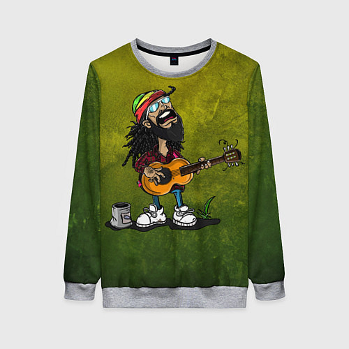 Женский свитшот Растаман / 3D-Меланж – фото 1