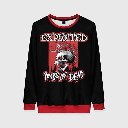 Женский свитшот Exploited - punks not dead / 3D-Красный – фото 1