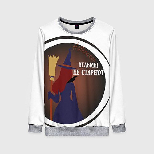 Женский свитшот Ведьма и ночь / 3D-Меланж – фото 1