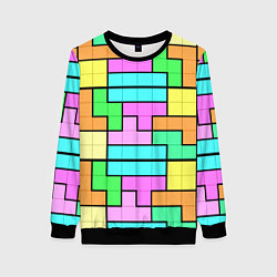 Женский свитшот Стена из блоков тетриса