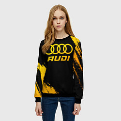 Свитшот женский Audi - gold gradient, цвет: 3D-черный — фото 2
