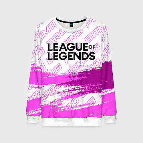 Женский свитшот League of Legends pro gaming: символ сверху / 3D-Белый – фото 1