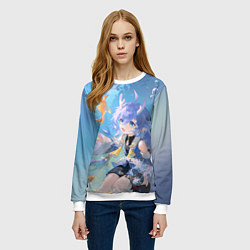 Свитшот женский Bailu Honkai, цвет: 3D-белый — фото 2