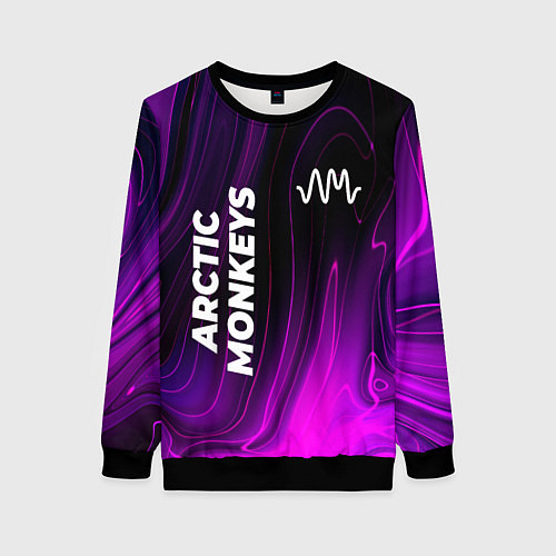 Женский свитшот Arctic Monkeys violet plasma / 3D-Черный – фото 1