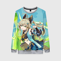 Свитшот женский Kirara Genshin Impact, цвет: 3D-меланж